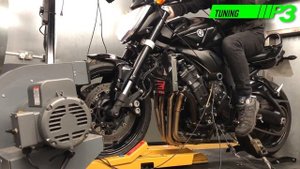 Yamaha FZ1 Full Custom Power commander mapping with ECU flash, K&N air filter with Race fit silenc