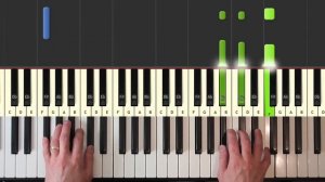 Coldplay - Clocks - piano tutorial easy SLOW - how to play - (synthesia)