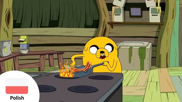 Время Приключений-,,Блин с беконом" на разных языках смотреть онлайн