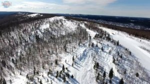 ГУБАХА 01.04.2017 гора Крестовая ГОРНОЛЫЖНЫЙ ЦЕНТР  видео С КВАДРОКОПТЕРА Пермский край