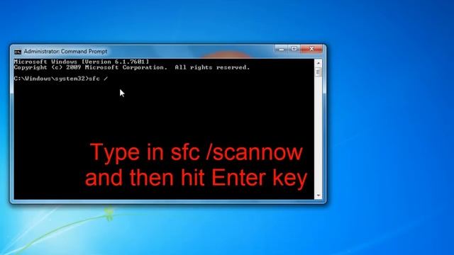How to Run Sfc /scannow command in Windows 7