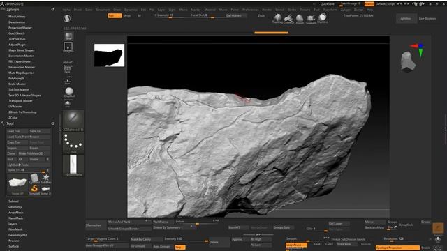 How To Use Magic Crack Brush In Zbrush 2021 ( Tutorial )