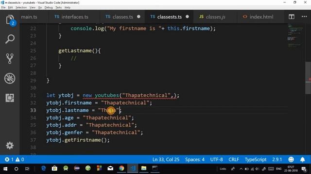 Typescript Tutorial for Beginners in Hindi #10: Constructor in Typescript in Hindi