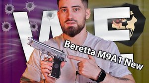 Страйкбольный пистолет WE Beretta M9A1 New (6 мм, GBB, Хром, WE-M012-BOX-SV) видео обзор
