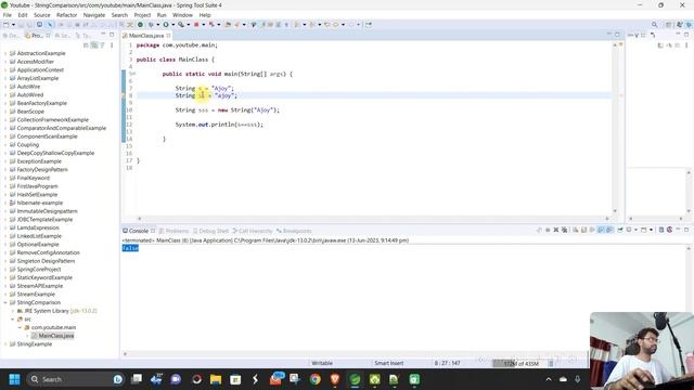 Comparing String using == Operator and .equals() method. Bengali-Ep:33 #learnjava #bengali #string