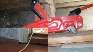 Жизнь в деревне. Подымаем просевший  пол в своём доме.