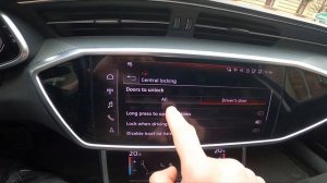 How to Manage Central Locking in Audi A6 C8 ( 2018 - now ) - Manage Door Locks