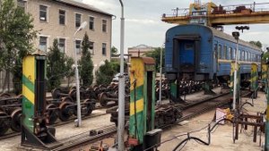 Смена колёс поезда на границе Молдовы и Румынии, Унгены
