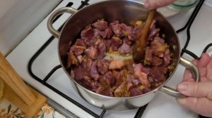 Goulash of Pork Heart! || Гуляш из свиного сердца! || Gulasch aus Schweineherz!