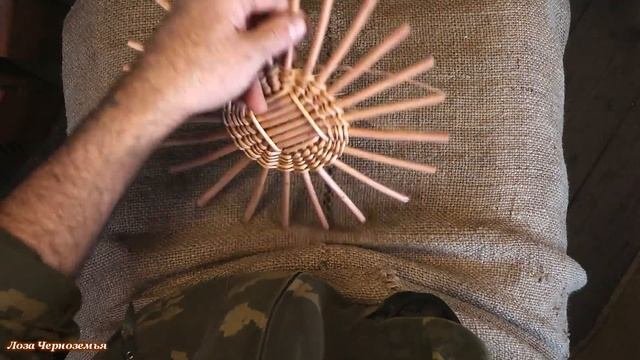 Плетение донышка ПЕРВОЙ КОРЗИНЫ. Без сокращений.