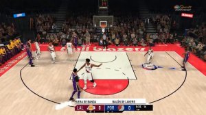 NBA 2K20 playing with NBC NorthWest Scoreboard and Watermark Mod