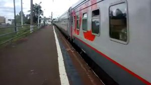 Электровоз ЧС7-041 с поездом№065М Москва-Кишинёв платформа Зосимосва Пустынь 10.06.2016