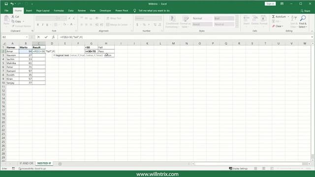 Nested IF or Multiple IFs Function in Excel смотреть онлайн