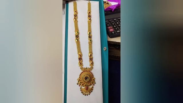 gold haram designs with 25 grams of weight || gold long haram collection / ismart udaya vlogs смотреть онлайн