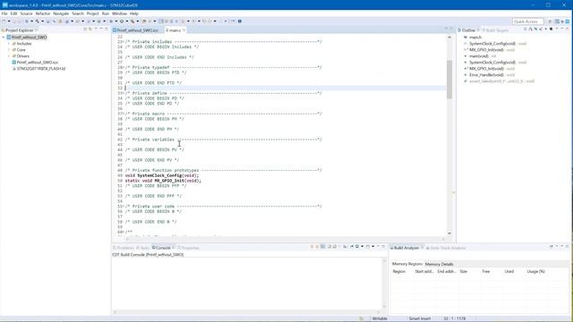STM32CubeIDE. Вывод printf без наличия SWO смотреть онлайн