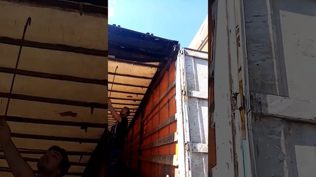 Ремонт сдвижной крыши полуприцепа, когда крыша не едет.