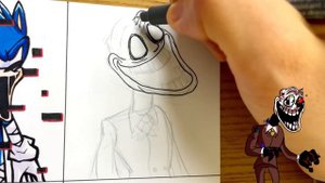 Drawing FRIDAY NIGHT FUNKIN' MOD - Corrupted Night VS Tankman / Pibby Sonic