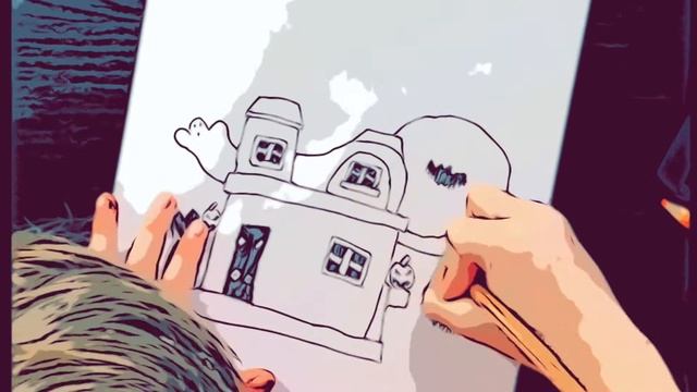 Денис рисует дом с привидениями на Хеллоуин ? смотреть онлайн