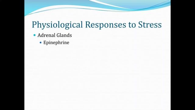 Medical Sociology Module 06 Stress: Physiological Responses to Stress