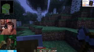 Фраме Тамер и cjlakc играют в майнкрафт