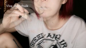 Asmr. Глина белый туркестан . Хруст. Chalk.