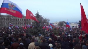 Митинг в Севастополе 23 февраля 2014. В.Колесниченко
