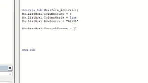 ListBox | ControlSource
