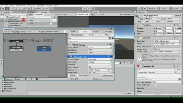 How to make Third Person Character Run and Jump using Unity and Playmaker