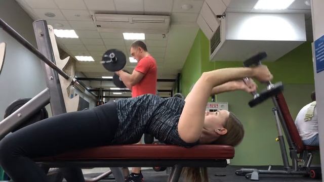 2017.12.19 Мц7Д4 Французский жим с гантелями 2х4*12 смотреть онлайн