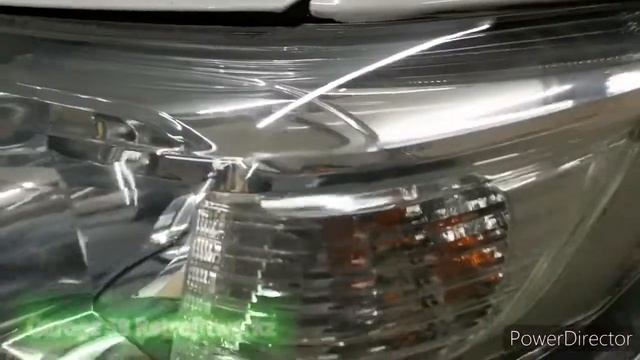 Toyota Fortuner Headlight Lens micro crack and yellowing repair + UV spray