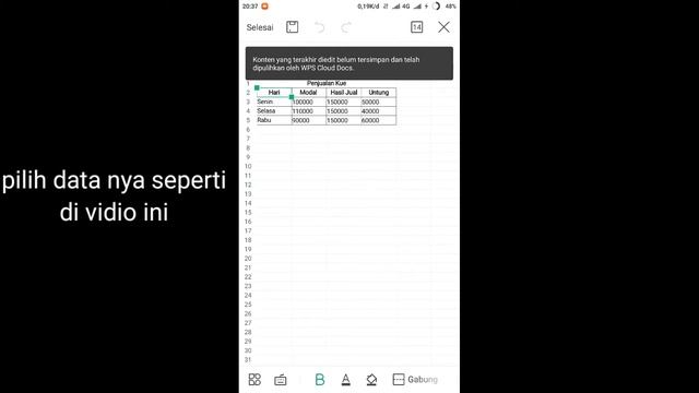 Cara Membuat Grafik Excel Di WPS Office Hp Android смотреть онлайн