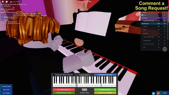 Shinunoga E-Wa  on Roblox Got Talent Piano Cover