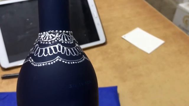 151. Роспись бутылки. Точечная роспись. смотреть онлайн