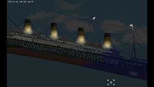 Крушение Титаника в игре floating sandbox.