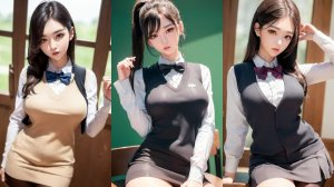 Школьницы и студентки (Часть 1) - ИИ реалистичный Арт №19