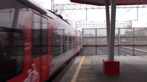 Электропоезд ЭС2Г-064"Ласточка" на станции "МЦК" Ростокино