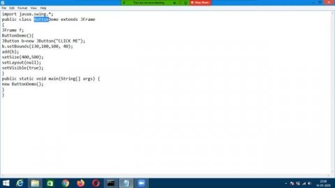 Java Swing JButton Program
