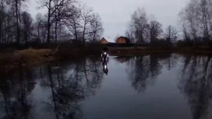 Зимние покатушки на трицикле с двигателем от мотоблока.mp4