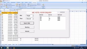 Hotel Room Management System Excel VBA