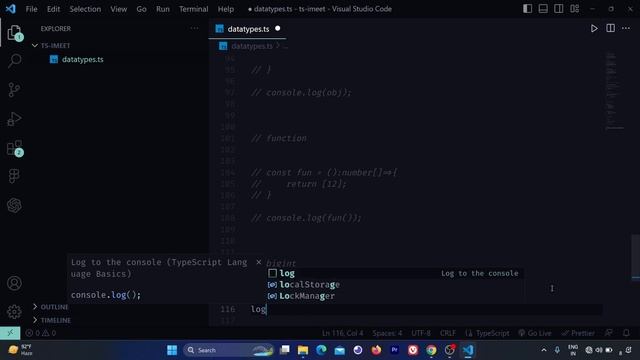 Types in Typescript | #typescript Complete Typescript Series | in Hindi