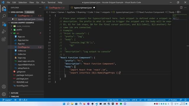 Visual Studio Code Snippets in 4 Minutes [2021]