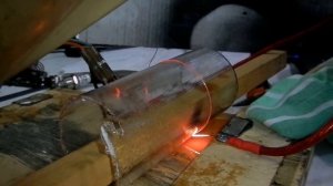 Попытка резки кварцевой трубки..неудачная