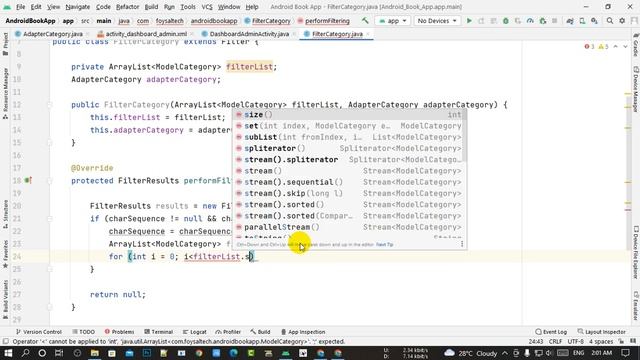 Book App Firebase | 07 Search from Firebase Books category | Android Studio | Ict Foysal | Java