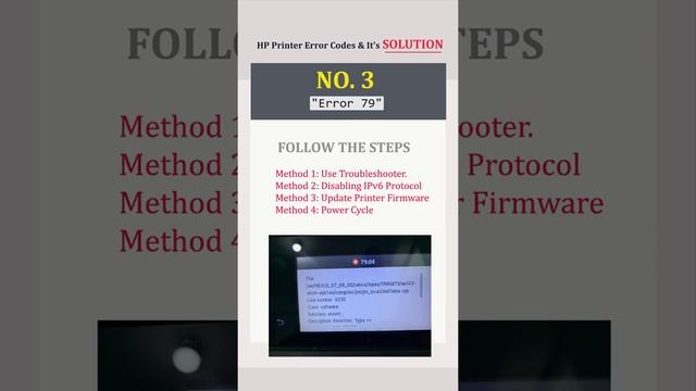 HP Printer Error Codes List and Solutions #shorts #printer