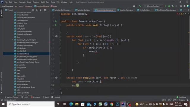 insertion sort java  || what is insertion sort in java