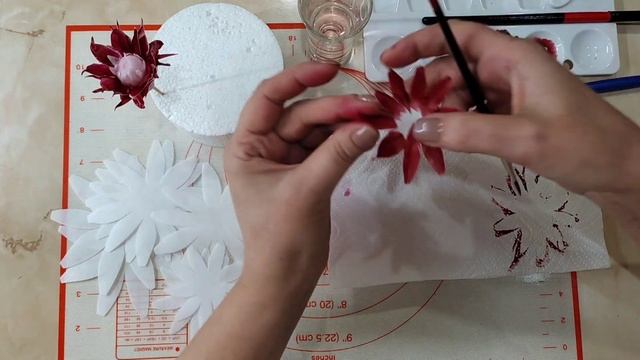 Веер из вафельной бумаги / Вафельный декор / Георгин