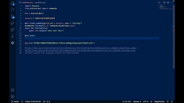 Adding Cooldowns to Slash Commands! | Pycord