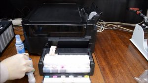 МФУ Epson L850 - заправка и первый запуск)