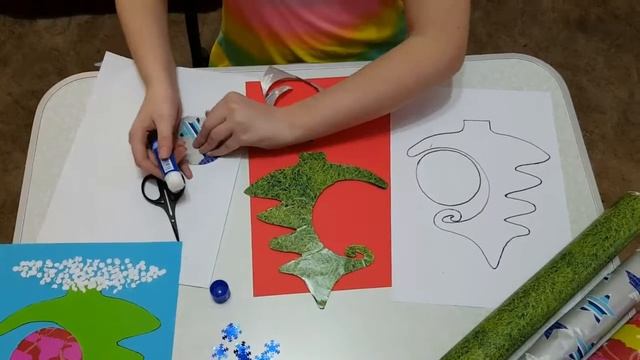 Новогодняя елочка Аппликация из цветной бумаги с шаблоном для скачивания смотреть онлайн