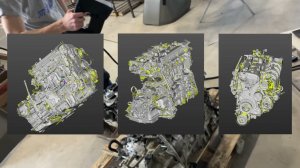3D сканирование двигателя для производителей вездеходов #сканирование #вездеход